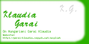 klaudia garai business card